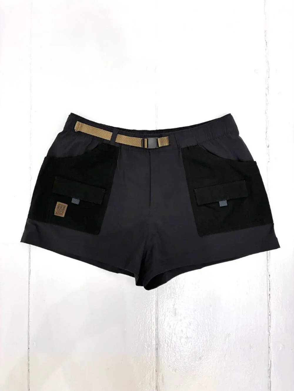 Topo Designs Retro River Shorts in Black/Neutral - Size M